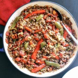 One Pan Unstuffed Peppers